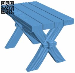 Wooden Table H007606 file stl free download 3D Model for CNC and 3d printer