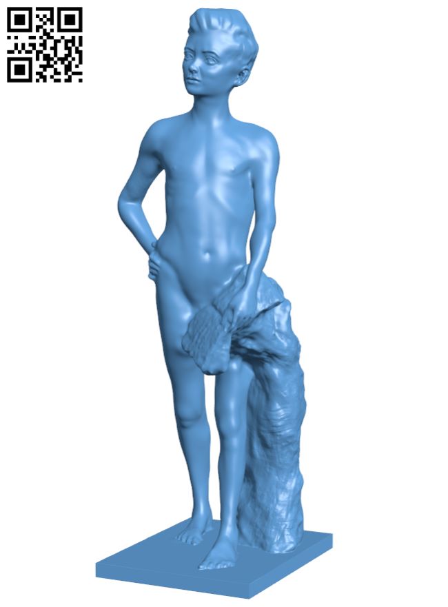 A boy with a book H008781 file stl free download 3D Model for CNC and 3d printer
