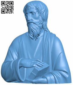 A saint with a book H008782 file stl free download 3D Model for CNC and 3d printer