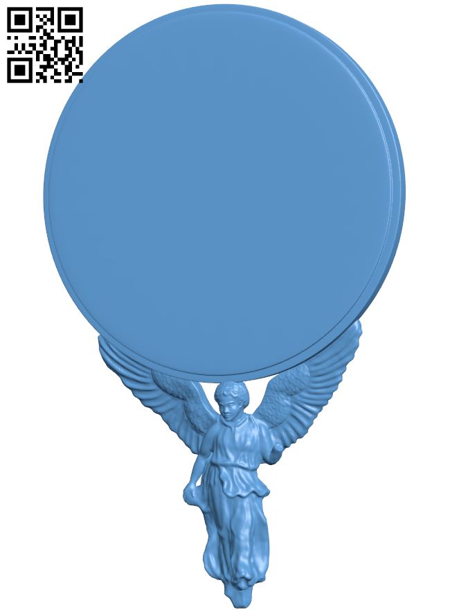Angel hand mirror H008661 file stl free download 3D Model for CNC and 3d printer