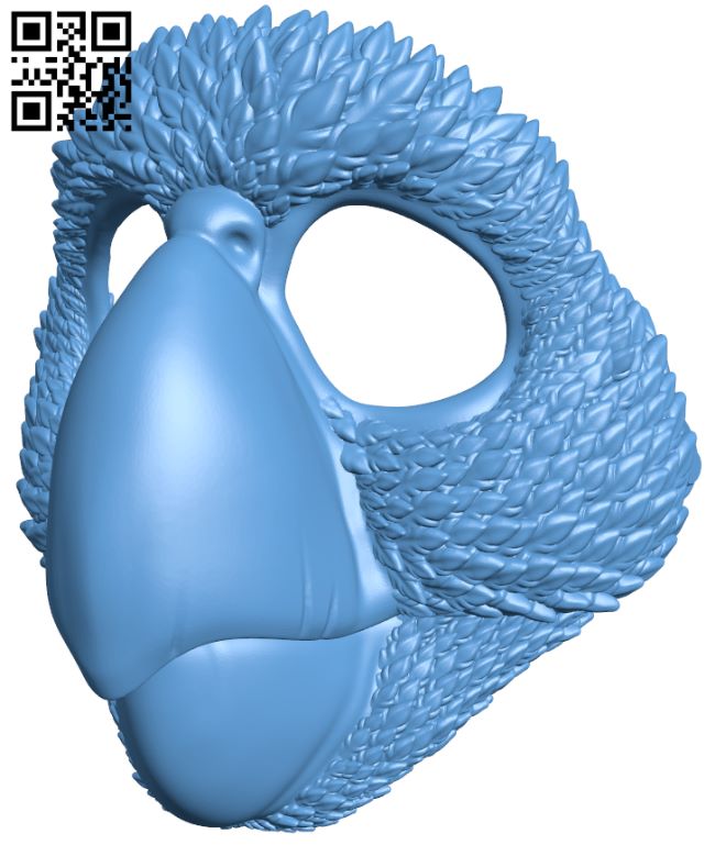 Birds mask H008607 file stl free download 3D Model for CNC and 3d printer