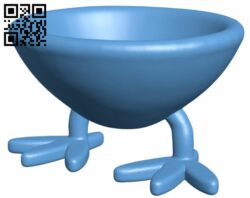 Bowl – Chicken legs H008608 file stl free download 3D Model for CNC and 3d printer
