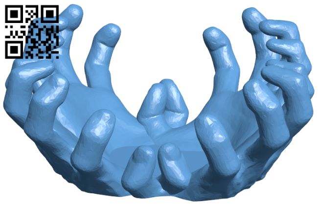 Bowl of hands H009027 file stl free download 3D Model for CNC and 3d printer