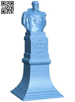 Bust of General Storms H009127 file stl free download 3D Model for CNC and 3d printer