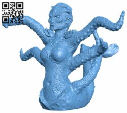 Cecaelia – Octopus mermaid H008904 file stl free download 3D Model for CNC and 3d printer