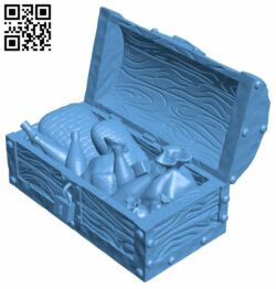 Chest with inserts H008620 file stl free download 3D Model for CNC and 3d printer