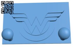 Clothes hook for kids with wonder woman logo H008856 file stl free download 3D Model for CNC and 3d printer