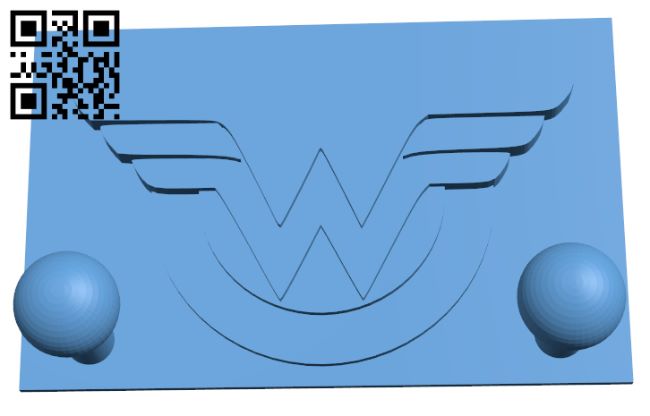 Clothes hook for kids with wonder woman logo H008856 file stl free download 3D Model for CNC and 3d printer