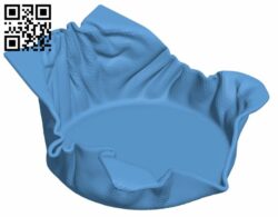 Coaster – Draped cloth H008859 file stl free download 3D Model for CNC and 3d printer