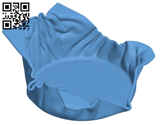 Coaster - Draped cloth H008859 file stl free download 3D Model for CNC and 3d printer