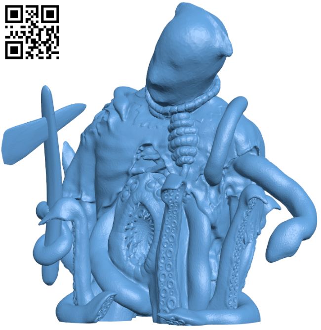 Corpse squid H008906 file stl free download 3D Model for CNC and 3d printer