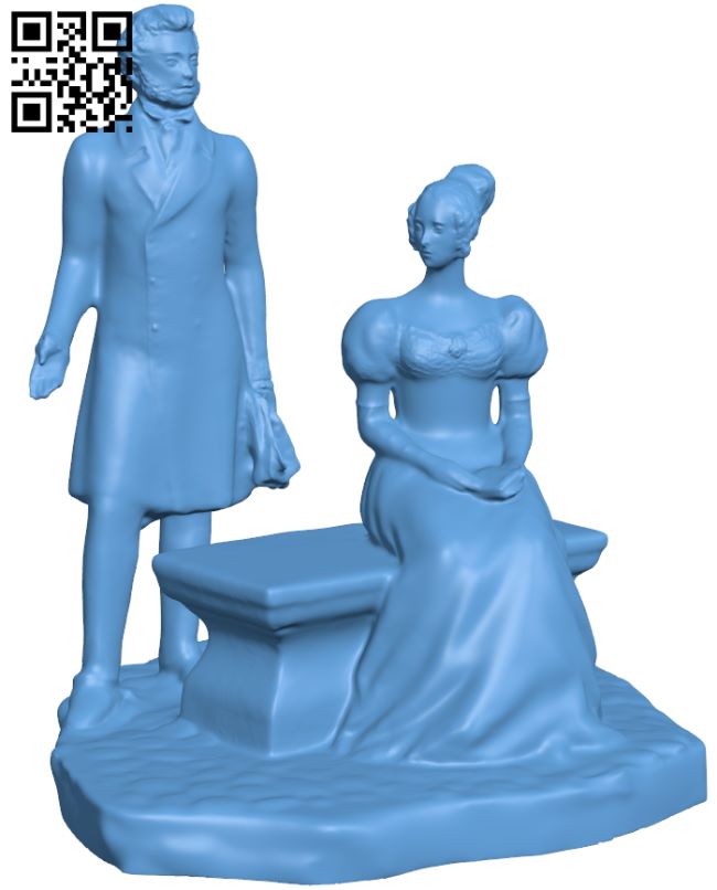 Couple - Men and women H008865 file stl free download 3D Model for CNC and 3d printer