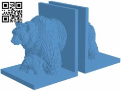 Cubic bear bookend H008797 file stl free download 3D Model for CNC and 3d printer