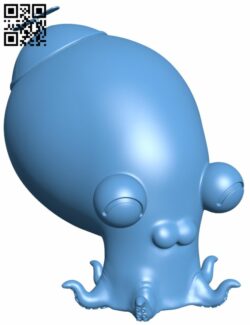 Cute Octopus H008492 file stl free download 3D Model for CNC and 3d printer