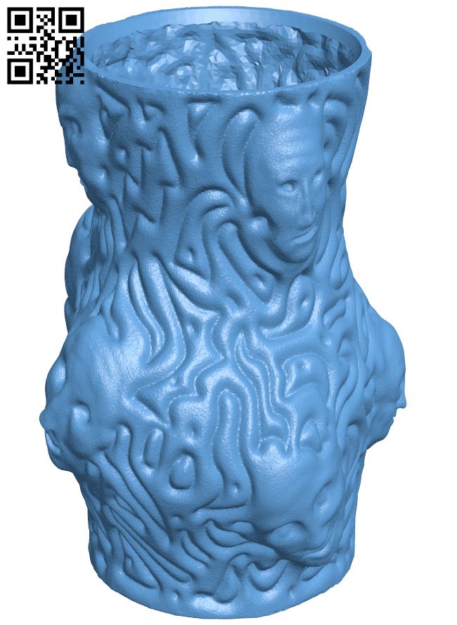 Different faces - Vase H008624 file stl free download 3D Model for CNC and 3d printer