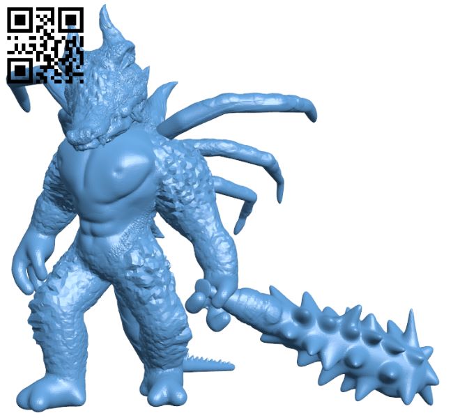 Doomed Crocodile Man H008494 file stl free download 3D Model for CNC and 3d printer