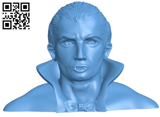 Dracula bust H008805 file stl free download 3D Model for CNC and 3d printer