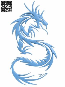 Dragon icon T0001161 download free stl files 3d model for CNC wood carving