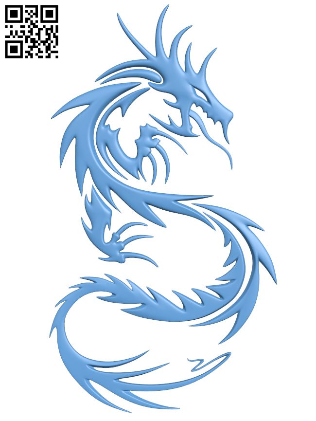 Dragon icon T0001161 download free stl files 3d model for CNC wood carving