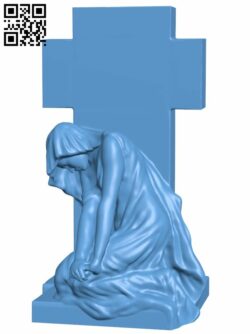 Draped woman memorial H009085 file stl free download 3D Model for CNC and 3d printer