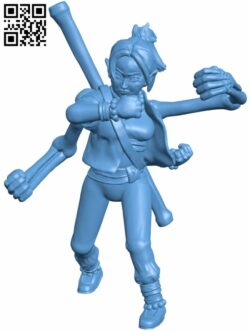 Female Elf Monk H008630 file stl free download 3D Model for CNC and 3d printer