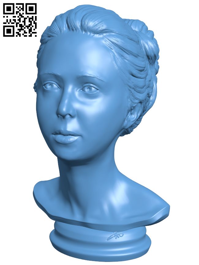 Female bust H008568 file stl free download 3D Model for CNC and 3d printer