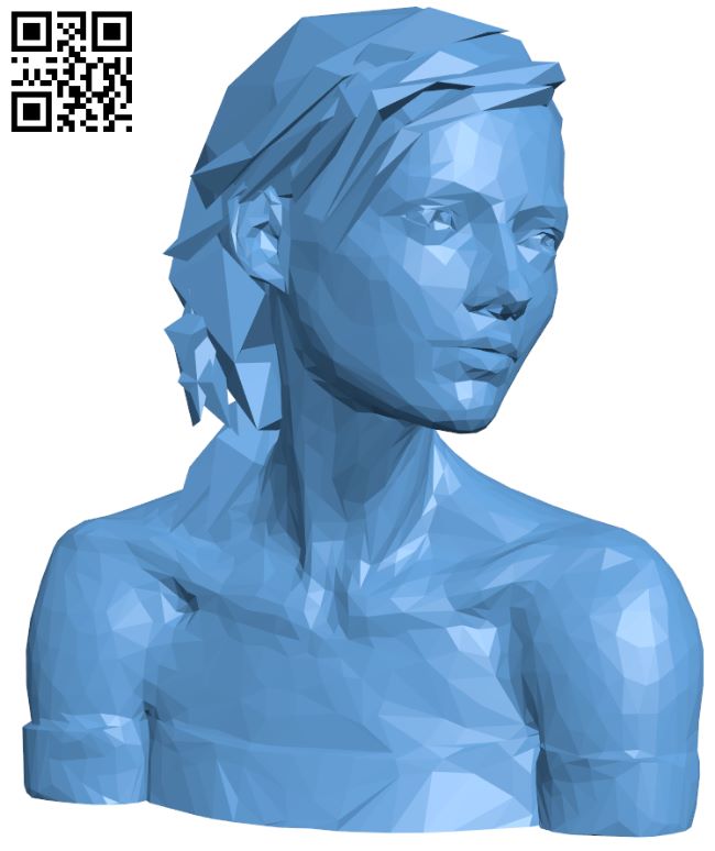 Female bust H008629 file stl free download 3D Model for CNC and 3d printer  – Free download 3d model Files