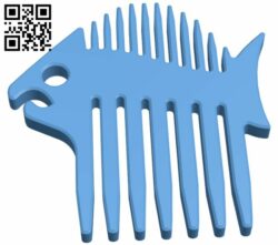 Fish shaped comb H008875 file stl free download 3D Model for CNC and 3d printer