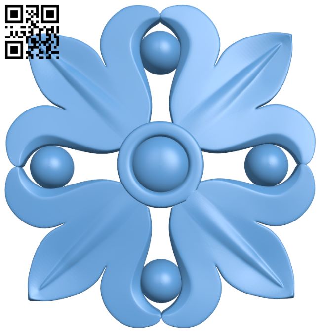 Flower pattern T0001175 download free stl files 3d model for CNC wood carving