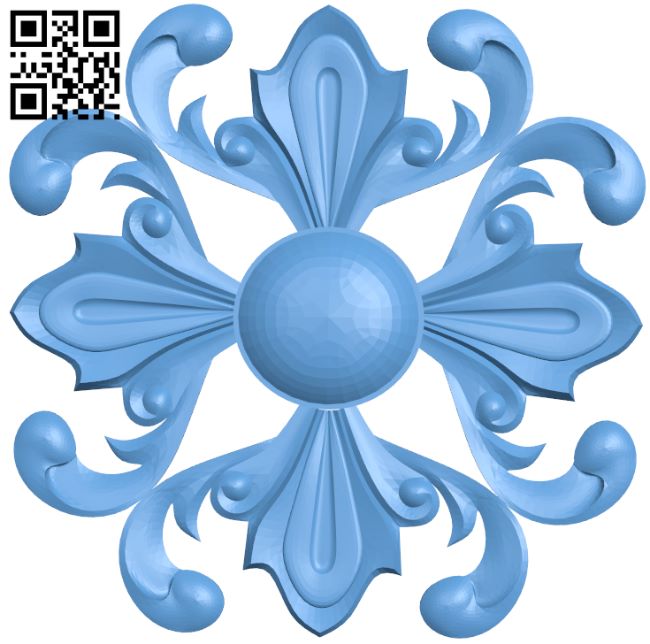Flower pattern T0001263 download free stl files 3d model for CNC wood carving