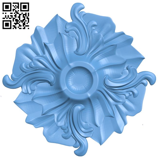 Flower pattern T0001264 download free stl files 3d model for CNC wood carving