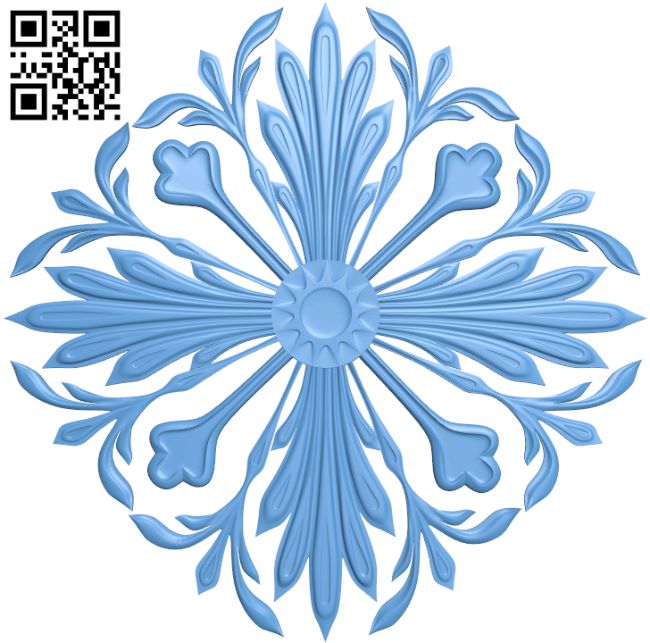 Flower pattern T0001354 download free stl files 3d model for CNC wood carving
