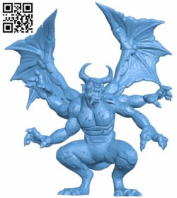 Four armed stone gargoyle H008632 file stl free download 3D Model for CNC and 3d printer