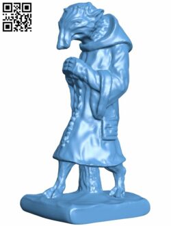 Fox in a monk costume H008498 file stl free download 3D Model for CNC and 3d printer