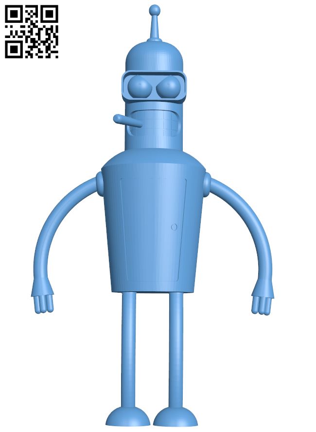 Futurama Bender H008633 file stl free download 3D Model for CNC and 3d printer