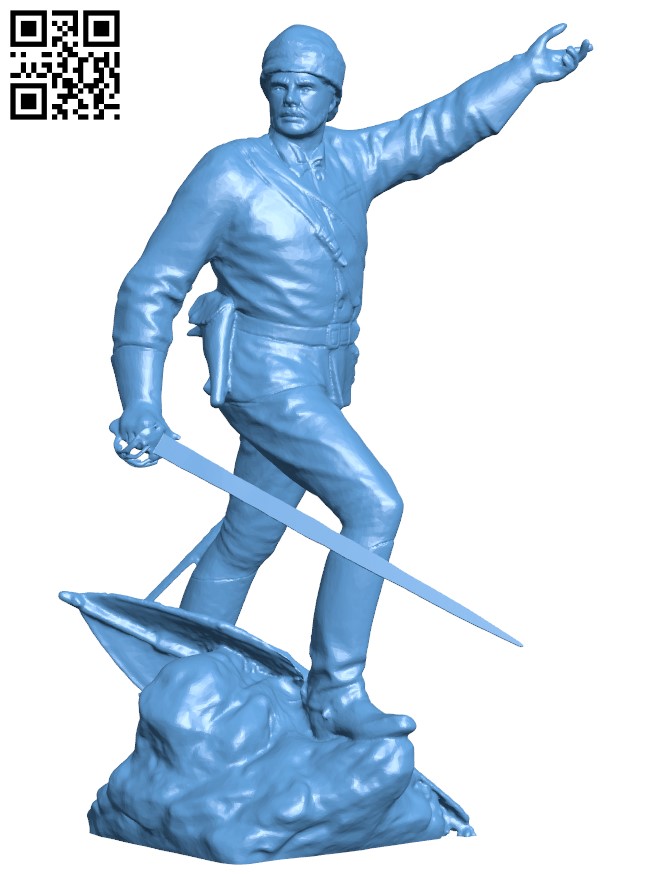 General William Earle statue H009138 file stl free download 3D Model for CNC and 3d printer