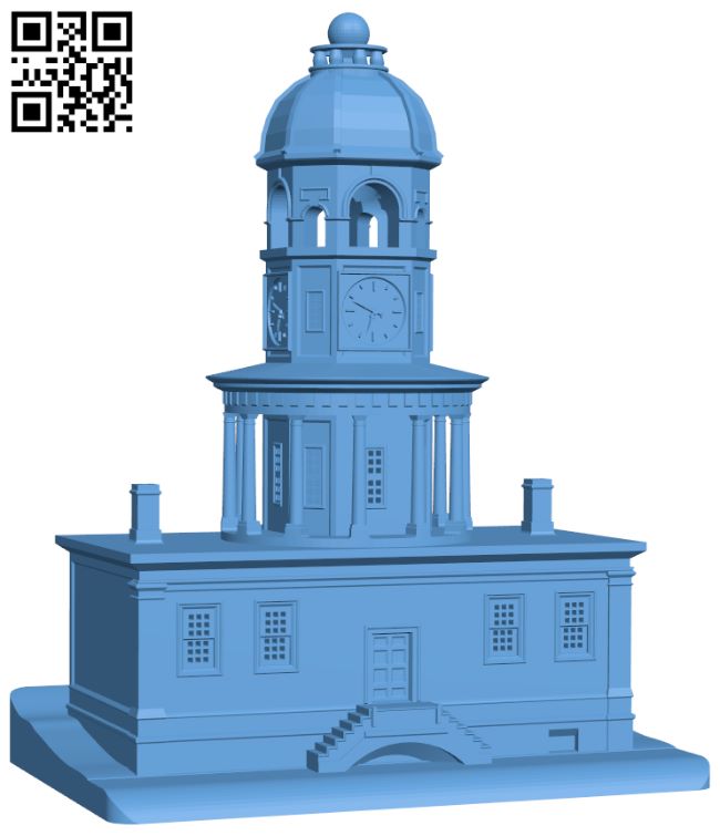 Halifax Town Clock - Nova Scotia, Canada H008570 file stl free download 3D Model for CNC and 3d printer