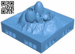 Hatched nest egg H008743 file stl free download 3D Model for CNC and 3d printer