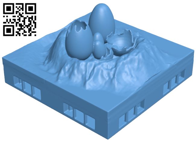 Hatched nest egg H008743 file stl free download 3D Model for CNC and 3d printer