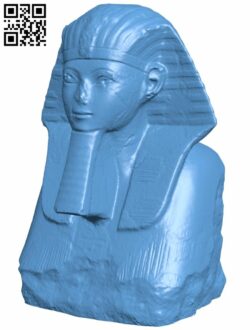Head and shoulders of a sphinx H008637 file stl free download 3D Model for CNC and 3d printer