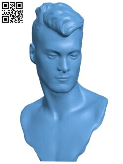 Head of a young man H009140 file stl free download 3D Model for CNC and 3d printer