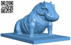 Hippopotamus H008503 file stl free download 3D Model for CNC and 3d printer