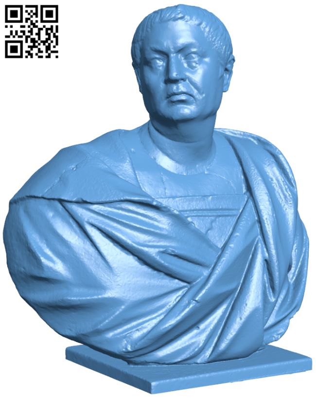 Hortensius Hortalus bust H008882 file stl free download 3D Model for CNC and 3d printer