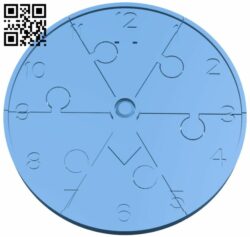 Jigsaw clock game for teaching children to read the time H009051 file stl free download 3D Model for CNC and 3d printer