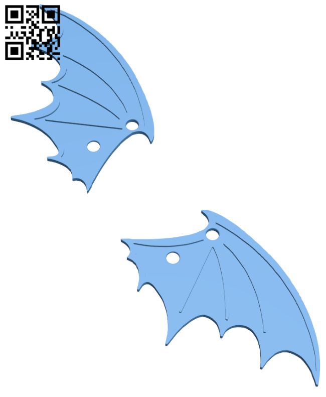 Lace up bat wings H008510 file stl free download 3D Model for CNC and 3d printer