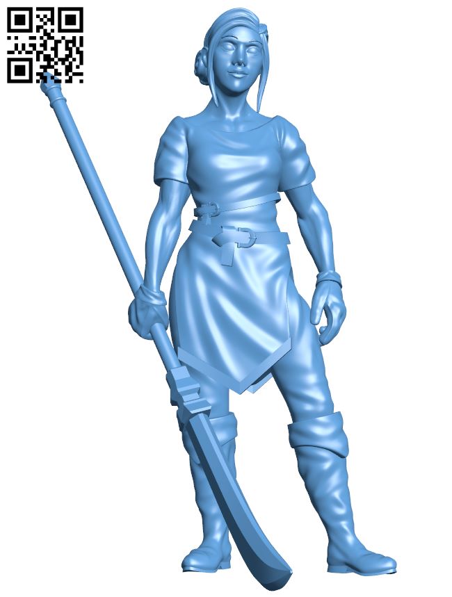 Lily - Human Barbarian H009053 file stl free download 3D Model for CNC and 3d printer