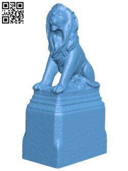 Lion Statue H008753 file stl free download 3D Model for CNC and 3d printer
