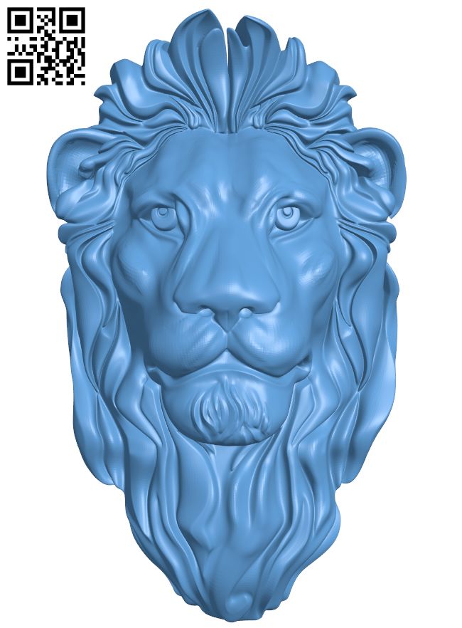 Lion head pattern T0001356 download free stl files 3d model for CNC wood carving
