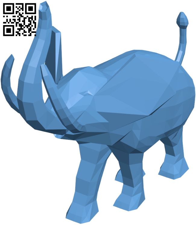 Low Poly Elephant H008755 file stl free download 3D Model for CNC and 3d printer