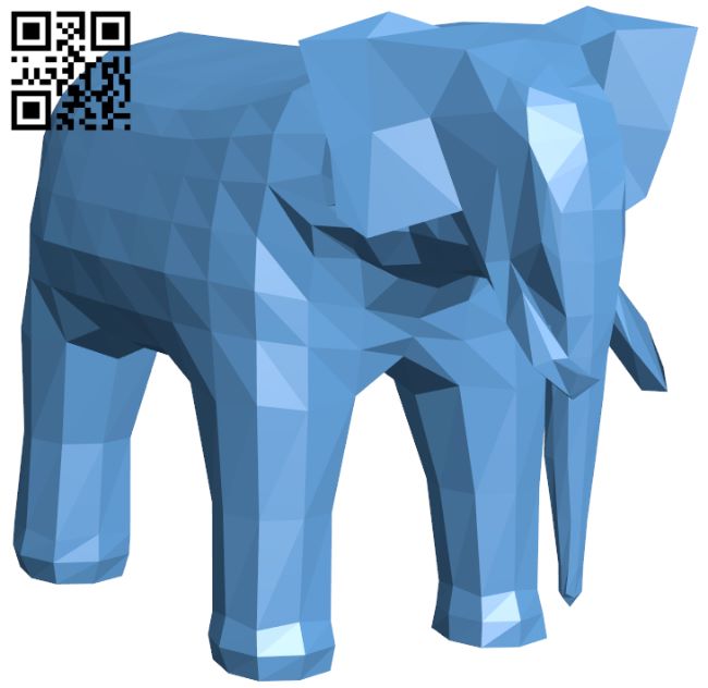 Low Poly Elephant H008756 file stl free download 3D Model for CNC and 3d printer